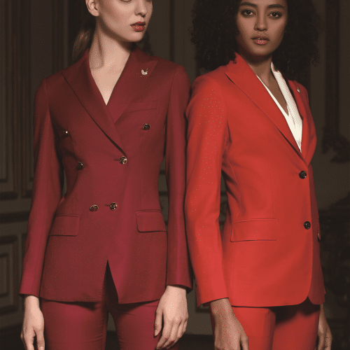 Sophisticated Monochrome Wool Formal Suit for Women – High-End Double-Breasted High-Waisted Executive Business Dress Pantsuit