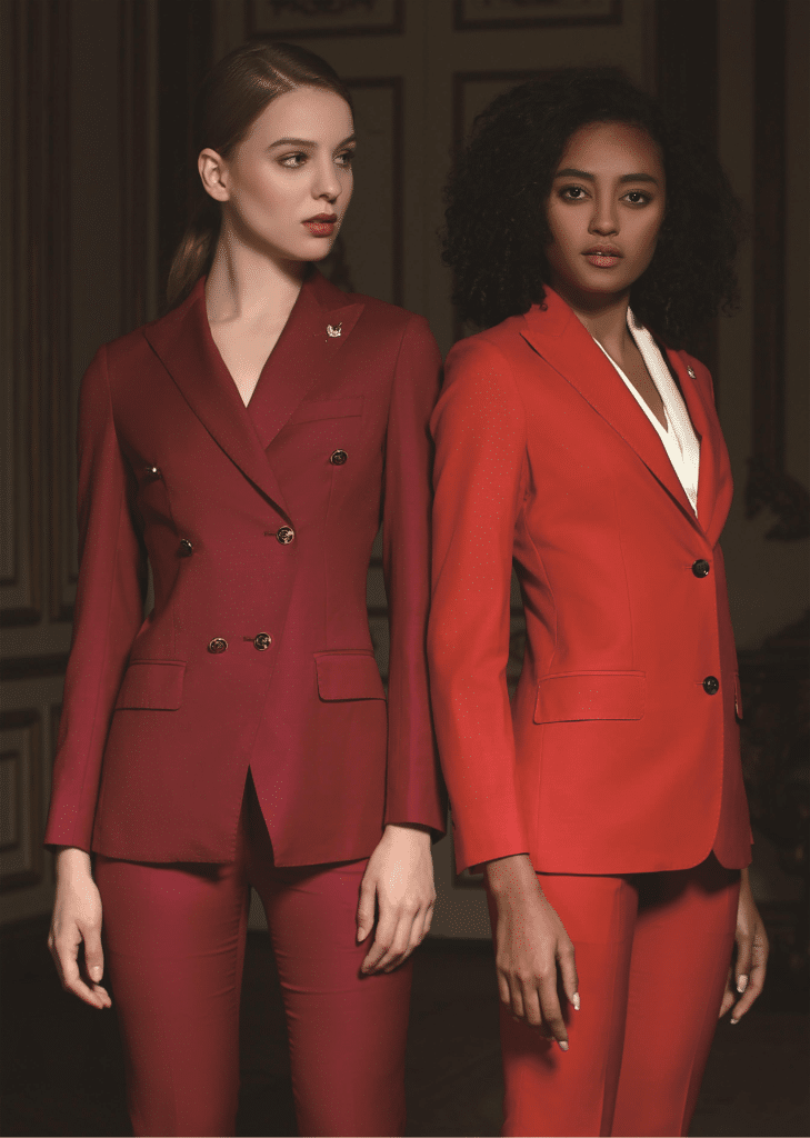 Sophisticated Monochrome Wool Formal Suit for Women – High-End Double-Breasted High-Waisted Executive Business Dress Pantsuit