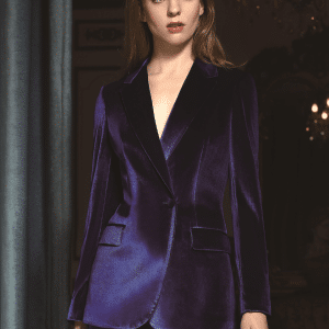 Sophisticated Flannel Pantsuit for Women – High-End Single-Button Corporate Executive Suit & Sharp Professional Formalwear