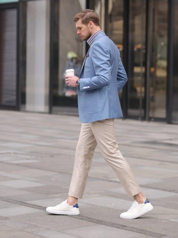 Premium Light Blue Men’s Casual Blazer – Spring New Arrival Chic Single-Breasted Suit Jacket