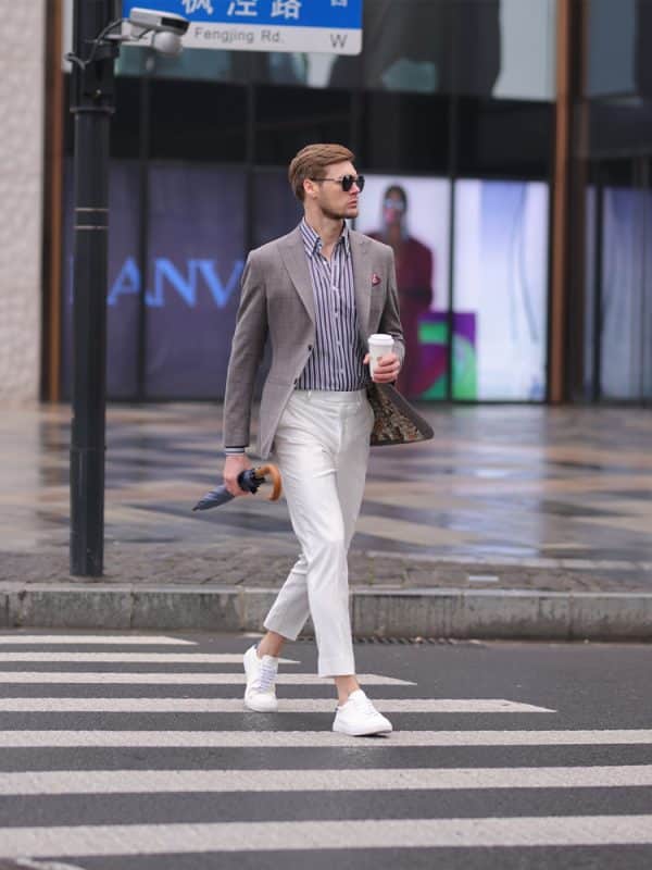 blazer (1) Premium Plaid Slim-Fit Men's Blazer – High-End Fashion Business-Casual Single Suit Jacket