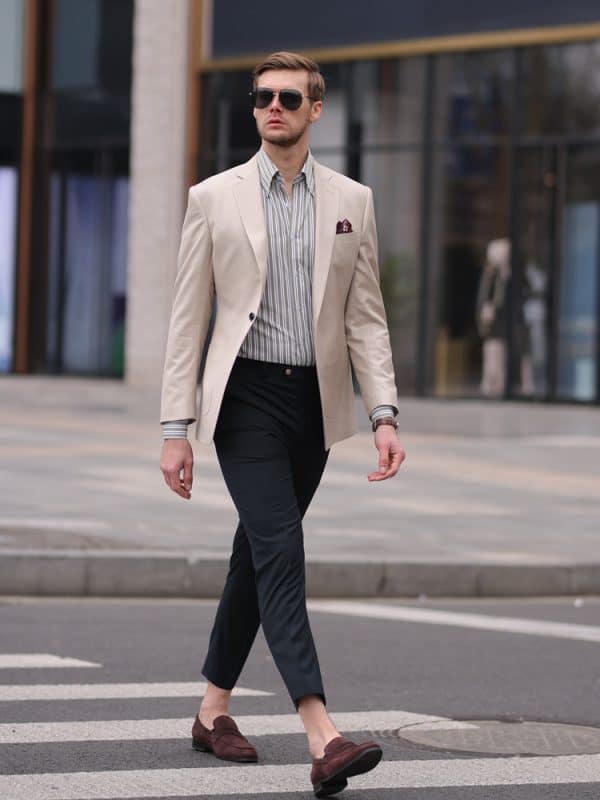 blazer (1) Premium Slim-Fit Men's Casual Blazer – Early Spring Fashion Light-Mature Single Suit Jacket