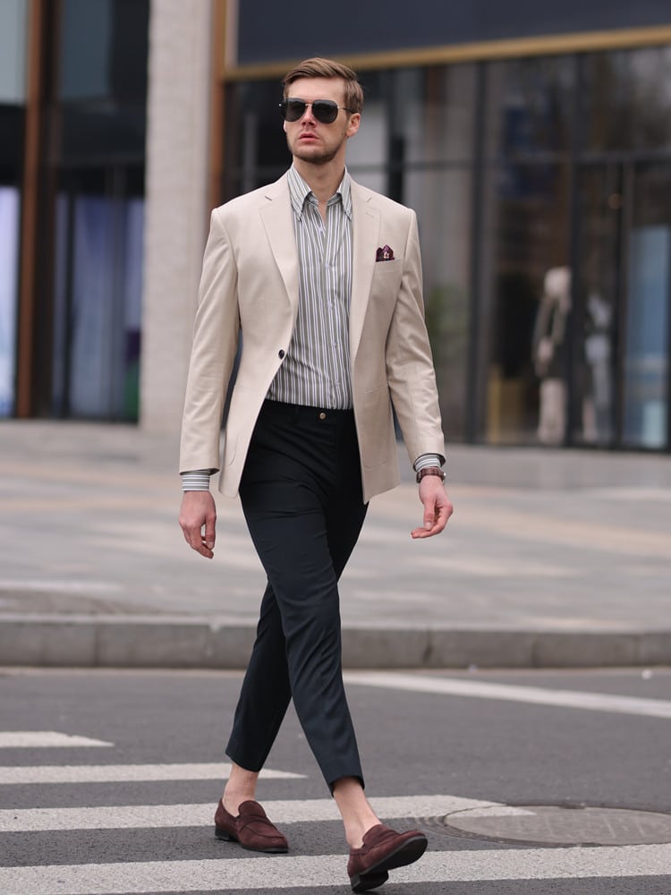 Premium Slim-Fit Men's Casual Blazer – Early Spring Fashion Light-Mature Single Suit Jacket