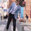 blazer (1) Premium Woolen Men's Casual Blazer – High-End Spring/Summer Fashion Suit Jacket