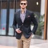 blazer (2) Premium Plaid Slim-Fit Men's Blazer – Spring/Autumn Fashion High-End Single Suit Jacket