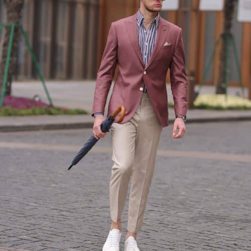 High-End Stylish Men's Casual Blazer – Spring/Autumn Fashion Street-Chic Single Suit Jacket