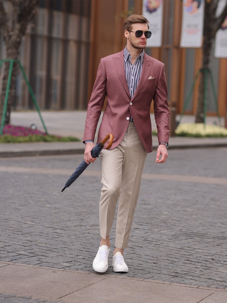 High-End Stylish Men's Casual Blazer – Spring/Autumn Fashion Street-Chic Single Suit Jacket