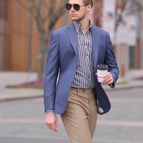 High-End Stylish Men's Plaid Casual Blazer – Designer Street-Chic Single Suit Jacket