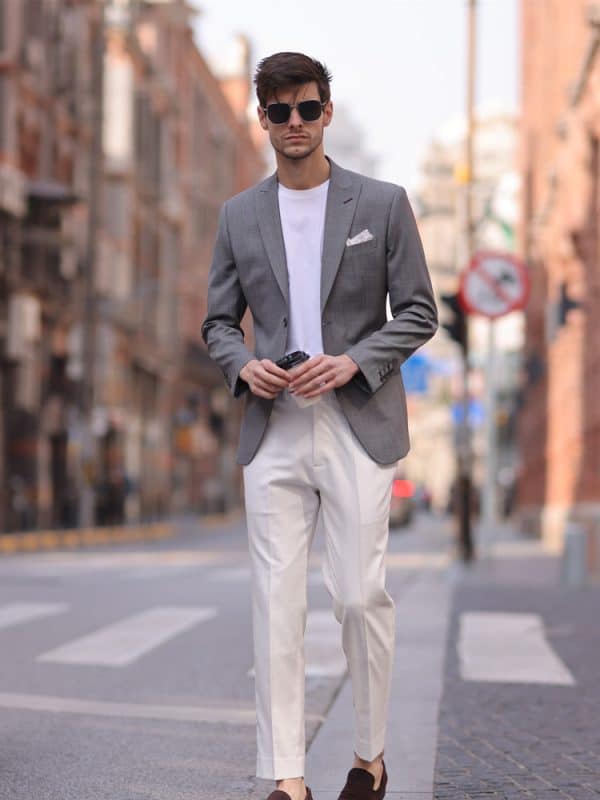 blazer (2) Premium Woolen Men's Casual Blazer – Smart-Casual Light-Mature Fashion Suit Jacket