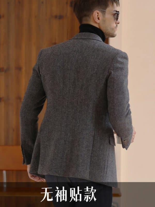 blazer (2) American Vintage Wool Blazer for Men – High-End British Yuppie Style Slim-Fit Autumn Winter Casual Suit Jacket