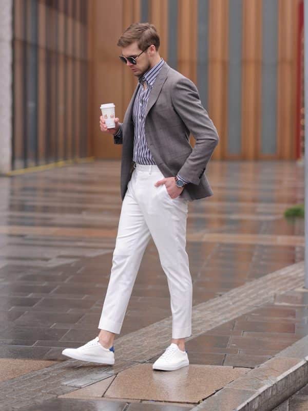 blazer (3) Premium Plaid Slim-Fit Men's Blazer – High-End Fashion Business-Casual Single Suit Jacket