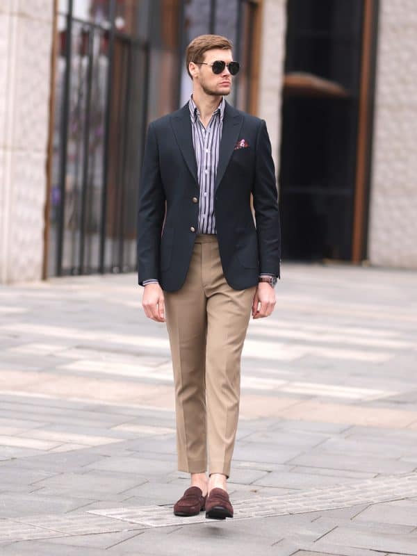 blazer (3) Premium Plaid Slim-Fit Men's Blazer – Spring/Autumn Fashion High-End Single Suit Jacket