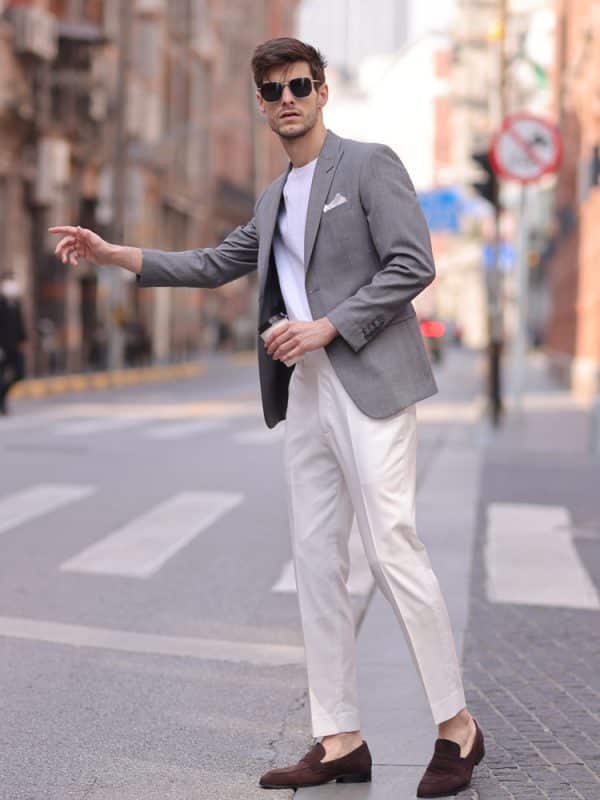 blazer (3) Premium Woolen Men's Casual Blazer – Smart-Casual Light-Mature Fashion Suit Jacket