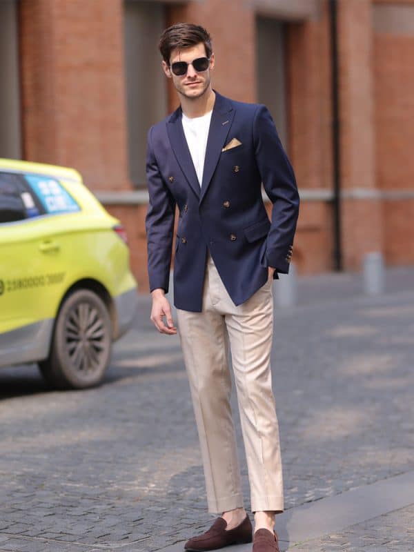 blazer (3) Premium Woolen Double-Breasted Men's Blazer – High-End Business-Commute Smart-Casual Suit Jacket