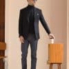 blazer (3) Sophisticated Black Cashmere Blazer for Men – Light Luxury Yuppie Style Slim-Fit Autumn Winter Casual Suit Jacket