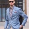 Premium Light Blue Men’s Casual Blazer – Spring New Arrival Chic Single-Breasted Suit Jacket