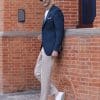 blazer (3) Premium Wool Slim-Fit Men's Blazer – Versatile Solid Blue Business-Casual Jacket