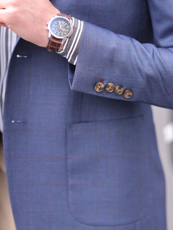 blazer (4) High-End Stylish Men's Plaid Casual Blazer – Designer Street-Chic Single Suit Jacket