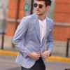 blazer (4) Premium Woolen Men's Casual Blazer – High-End Spring/Summer Fashion Suit Jacket