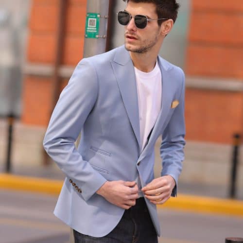 Premium Woolen Men's Casual Blazer – High-End Spring/Summer Fashion Suit Jacket