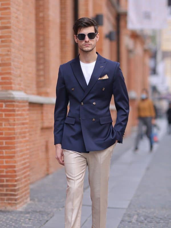 blazer (5) Premium Woolen Double-Breasted Men's Blazer – High-End Business-Commute Smart-Casual Suit Jacket