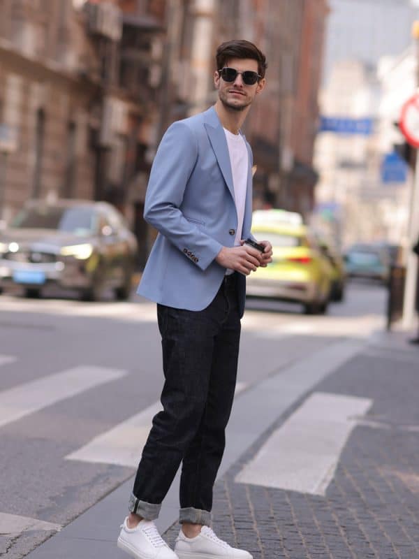 blazer (5) Premium Woolen Men's Casual Blazer – High-End Spring/Summer Fashion Suit Jacket