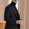 blazer (5) Sophisticated Black Cashmere Blazer for Men – Light Luxury Yuppie Style Slim-Fit Autumn Winter Casual Suit Jacket