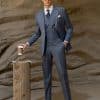 suit (1) Sophisticated Morandi Grey Blue Suit for Men – High-End Slim Fit Groom Wedding & Smart Business Formal Wear