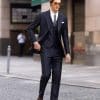 suit (1) Luxury Wedding Season British Style Wool 3-Piece Suit for Men – Sophisticated Slim Fit Shadow Stripe Formal Suit