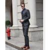 suit (1) Sophisticated British Style Dark Grey Wool Suit for Men – High-End Business Formal & Casual Yuppie Suit Set