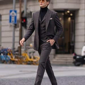 Premium Autumn/Winter Men's Tweed Suit – High-End Smart-Casual Business 3-Piece Set