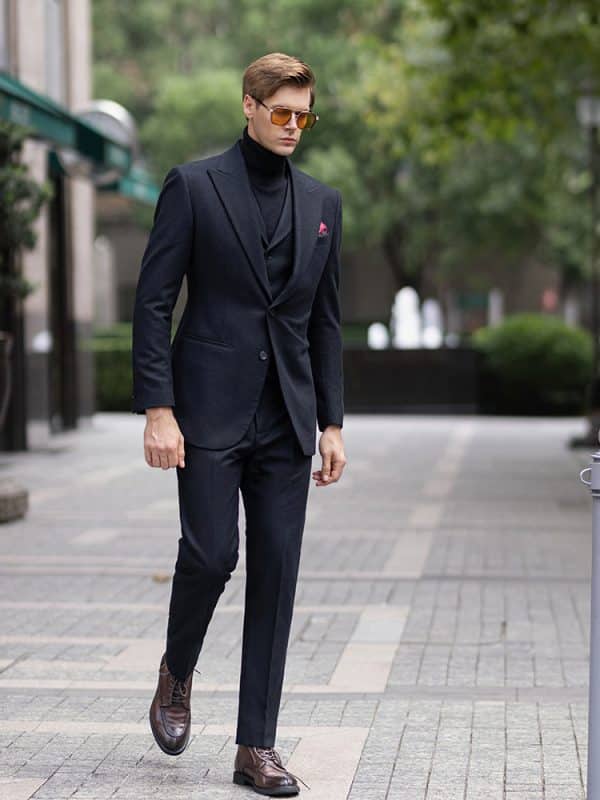 suit (1) Premium Winter Woolen Men's Suit – Versatile Heavyweight Business-Casual 3-Piece Set
