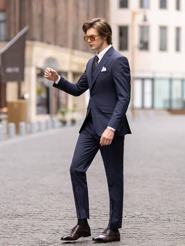 suit (1) Luxurious Morandi Color Men's Wool 3-Piece Suit Set – Sophisticated Groom Wedding Tuxedo & Business Formal Wear