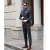 suit (2) Sophisticated British Style Dark Grey Wool Suit for Men – High-End Business Formal & Casual Yuppie Suit Set
