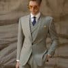 suit (2) Sophisticated British Style Wool Suit for Men – Luxury Bespoke Slim Fit Groom Wedding & Smart Business Formal Wear