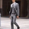 suit (2) Sophisticated British Style Wool 3-Piece Suit for Men – High-End Groom Wedding & Smart Business Commute Formal Wear