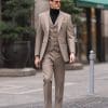 suit (2) Premium Woolen Slim-Fit 3-Piece Suit – High-End Autumn/Winter Business & Wedding Formal Ensemble