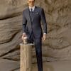 suit (2) Premium Men’s Dark Gray Wool Three-Piece Suit | Slim Fit Wedding Suit for Groom, Business & Formal Wear