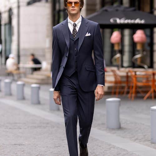 suit (2) Luxurious Morandi Color Men's Wool 3-Piece Suit Set – Sophisticated Groom Wedding Tuxedo & Business Formal Wear