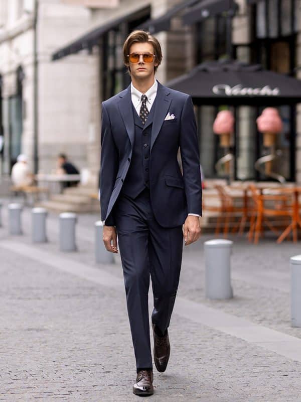 suit (2) Luxurious Morandi Color Men's Wool 3-Piece Suit Set – Sophisticated Groom Wedding Tuxedo & Business Formal Wear