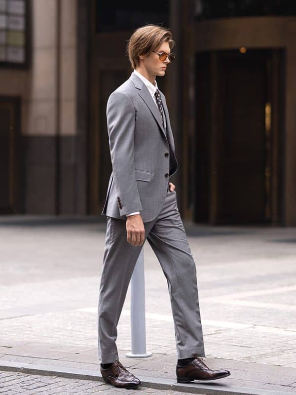 suit (3) Sophisticated British Style Wool 3-Piece Suit for Men – High-End Groom Wedding & Smart Business Commute Formal Wear