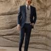 suit (3) Luxury British Style Men’s Wool Three-Piece Suit | Slim Fit Plaid Wedding Suit for Groom, Business & Formal Wear