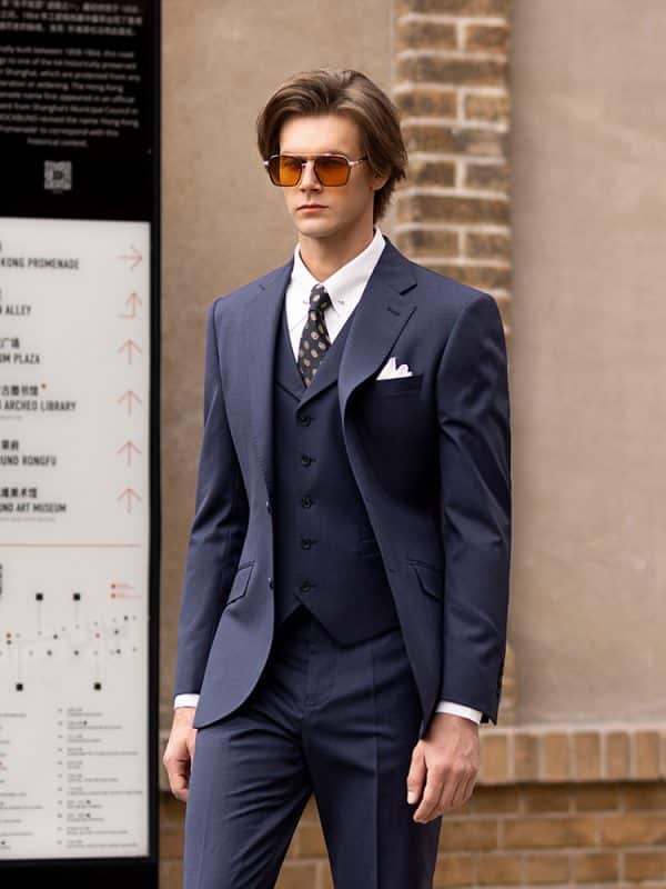 suit (3) Luxurious Morandi Color Men's Wool 3-Piece Suit Set – Sophisticated Groom Wedding Tuxedo & Business Formal Wear