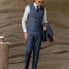 suit (4) Sophisticated Morandi Grey Blue Suit for Men – High-End Slim Fit Groom Wedding & Smart Business Formal Wear