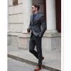 suit (4) Sophisticated British Style Dark Grey Wool Suit for Men – High-End Business Formal & Casual Yuppie Suit Set