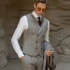 suit (4) Sophisticated British Style Wool Suit for Men – Luxury Bespoke Slim Fit Groom Wedding & Smart Business Formal Wear