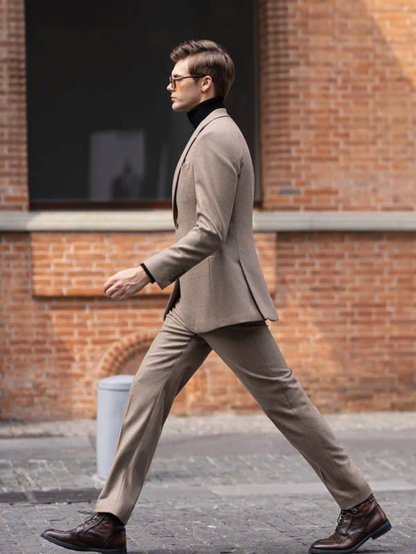 suit (4) Premium Woolen Slim-Fit 3-Piece Suit – High-End Autumn/Winter Business & Wedding Formal Ensemble