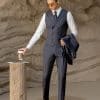 suit (4) Premium Men’s Dark Gray Wool Three-Piece Suit | Slim Fit Wedding Suit for Groom, Business & Formal Wear