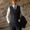 suit (4) Luxury Men’s Black Wool 3-Piece Wedding Suit – Slim Fit Groom Formal Business Suit for Work & Special Occasions