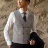 suit (5) Luxury Men’s Black Wool 3-Piece Wedding Suit – Slim Fit Groom Formal Business Suit for Work & Special Occasions